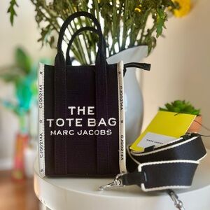 NWT Marc Jacobs The Jacquard Crossbody Tote Bag Black